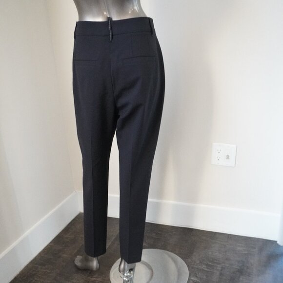 Brunello Cucinelli Monili Pants Navy Blue Tropical Luxury Virgin Wool Size 6 - Picture 3 of 8